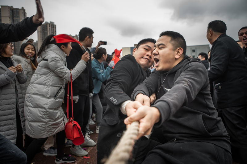 经济与管理学院238名师生参加mk体育（中国）官方网站第六届冬季运动会(图6)