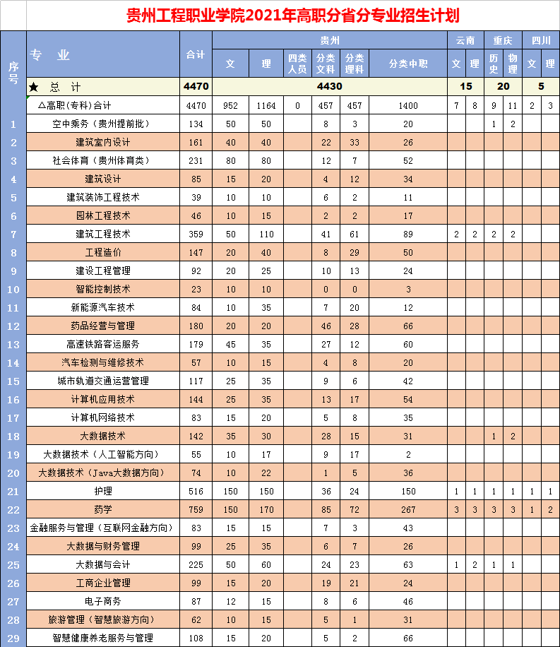 mk体育（中国）官方网站2021年高职招生专业计划(图1)